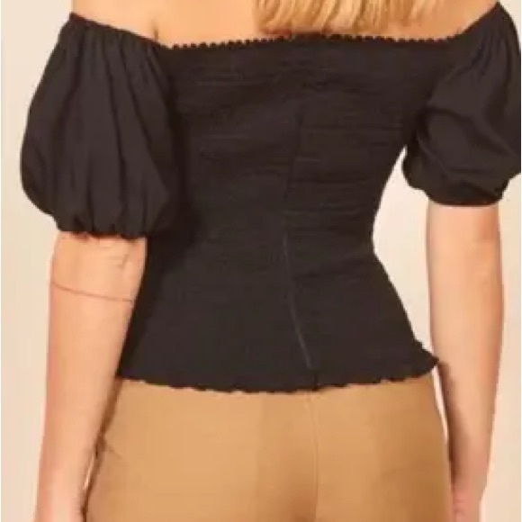 Reformation Lampone Top in Black - Picture 2 of 6